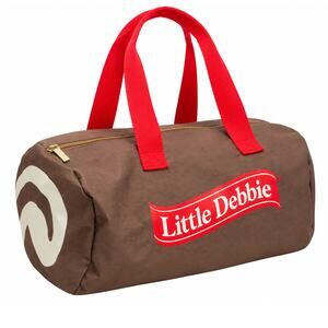 Little Debbie Swiss Roll Duffel Bag Brown Red Novelty Snack Cake Logo